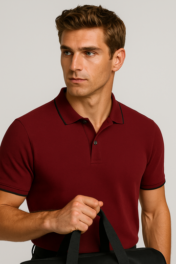 Contoured Regal Red Polo T-Shirt