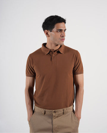 Classic Cedar Brown Polo T-Shirt