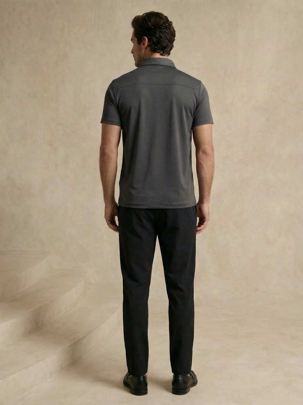 Classic Slate Grey Polo T-Shirt