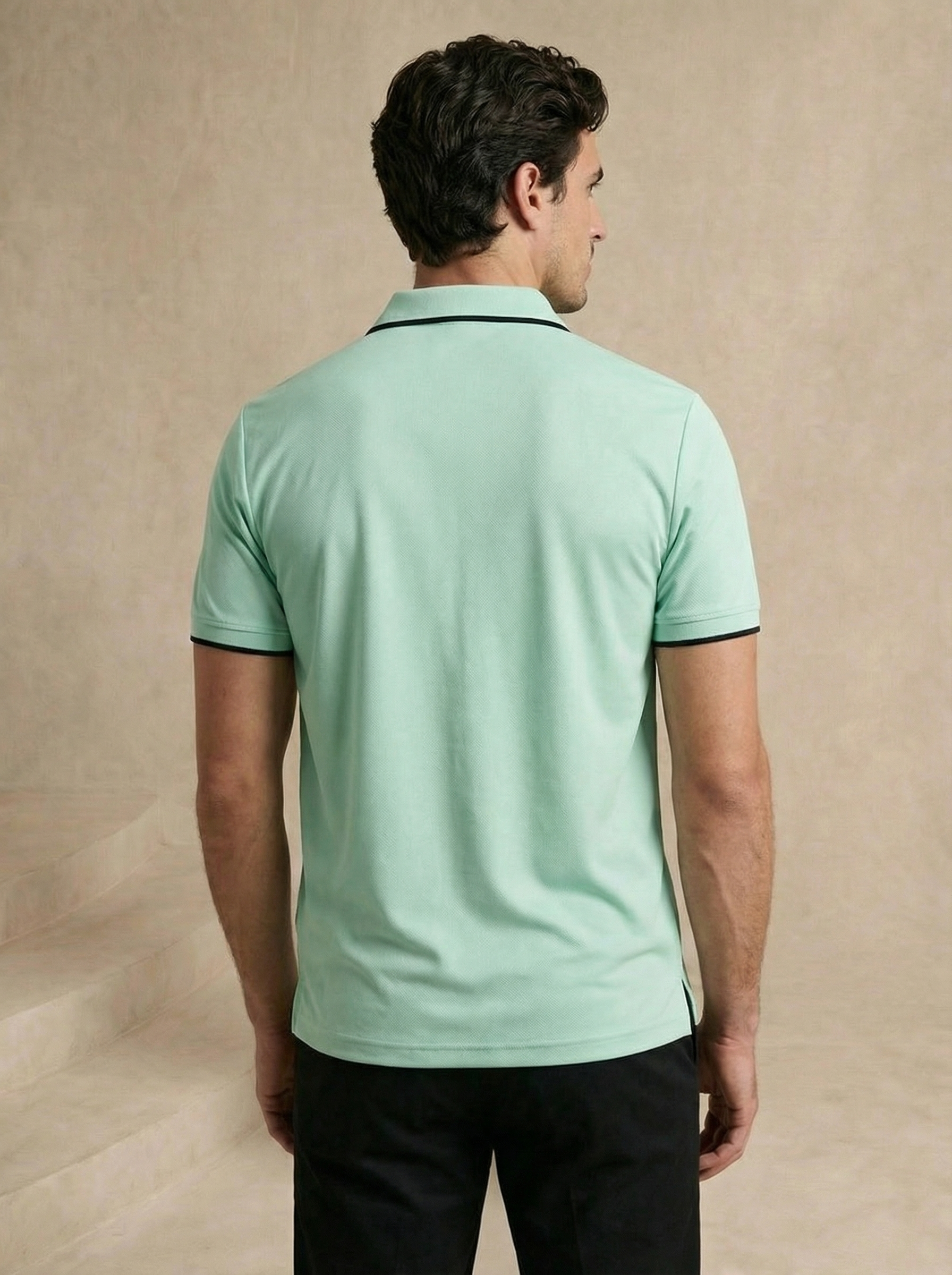 Contoured Glacier Green Polo T-Shirt