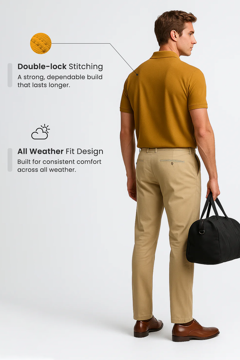 Classic Dune Yellow Polo T-Shirt