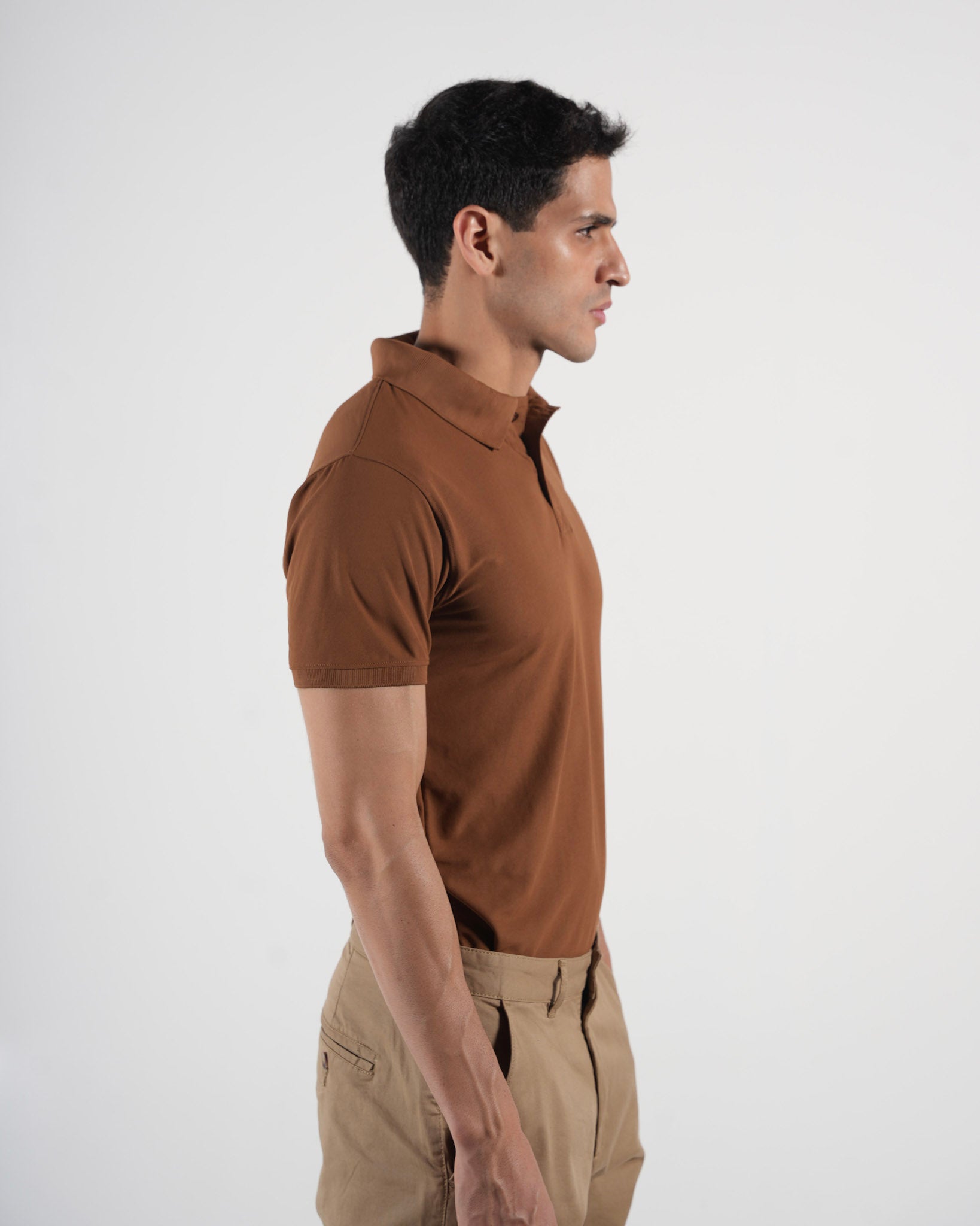 Classic Cedar Brown Polo T-Shirt