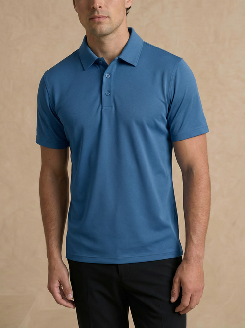 Classic Atlantic Blue Polo T-Shirt
