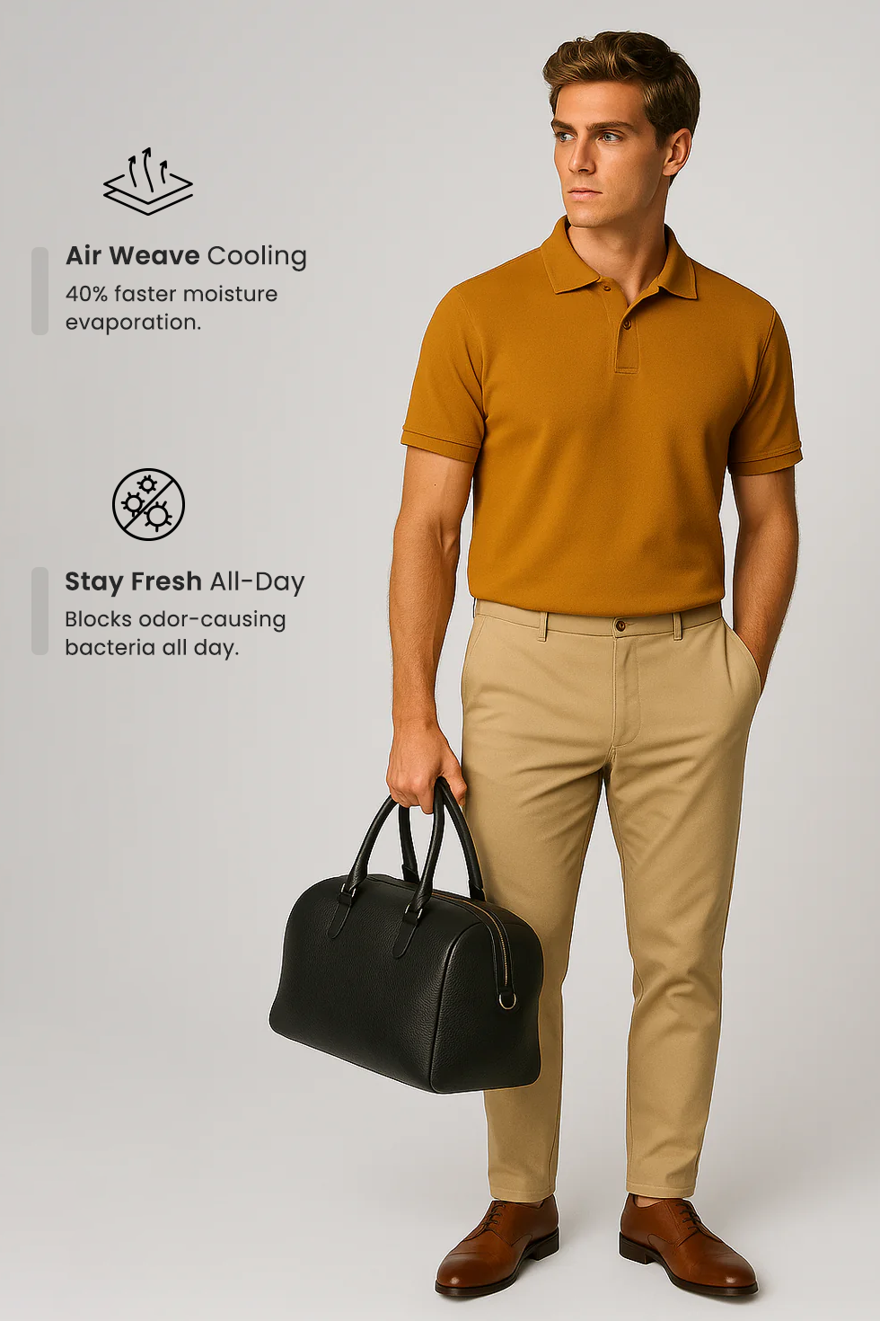 Classic Dune Yellow Polo T-Shirt