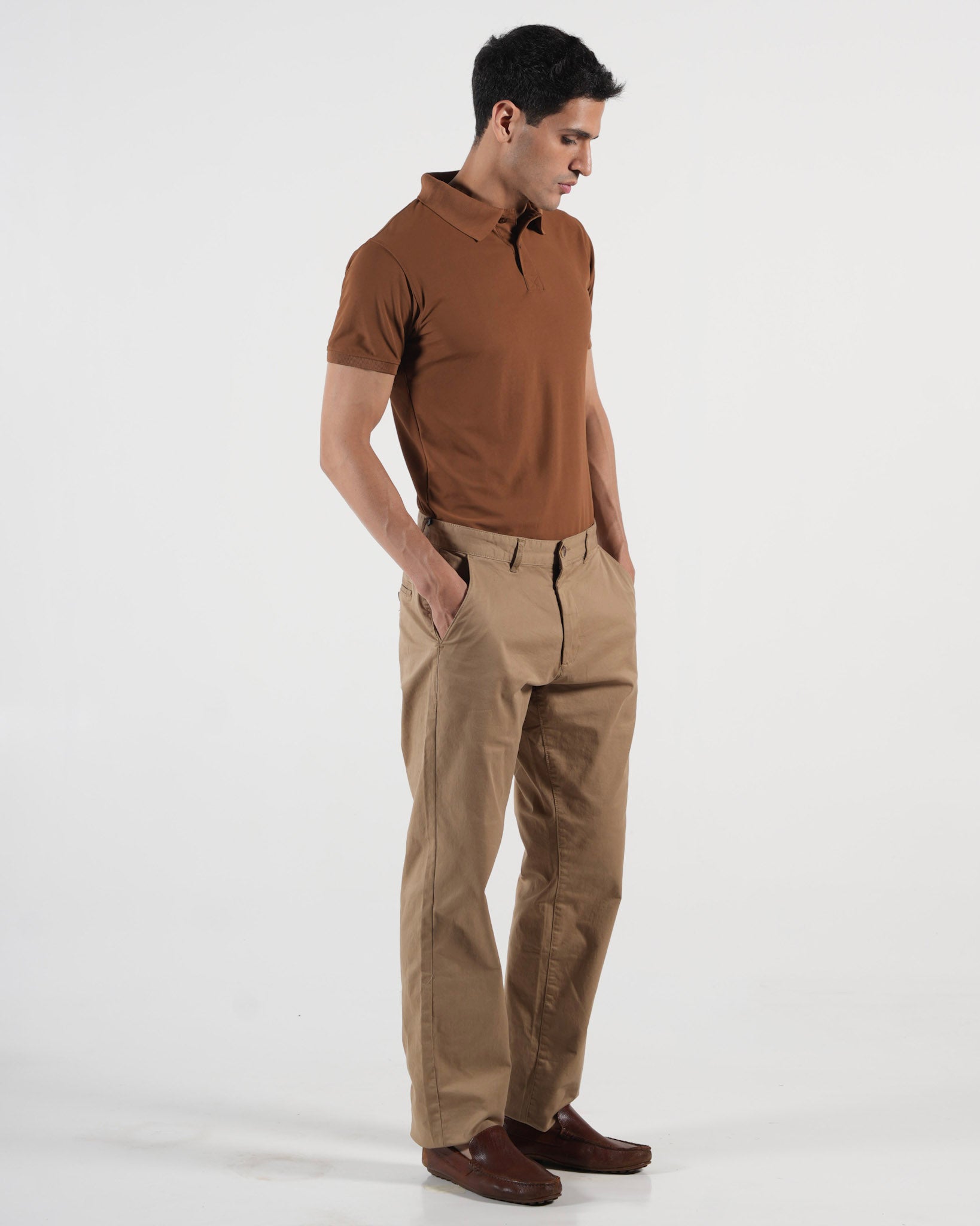 Classic Cedar Brown Polo T-Shirt