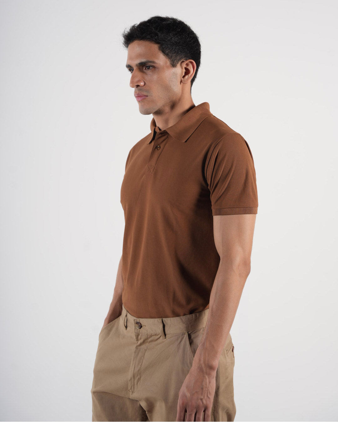 Classic Cedar Brown Polo T-Shirt