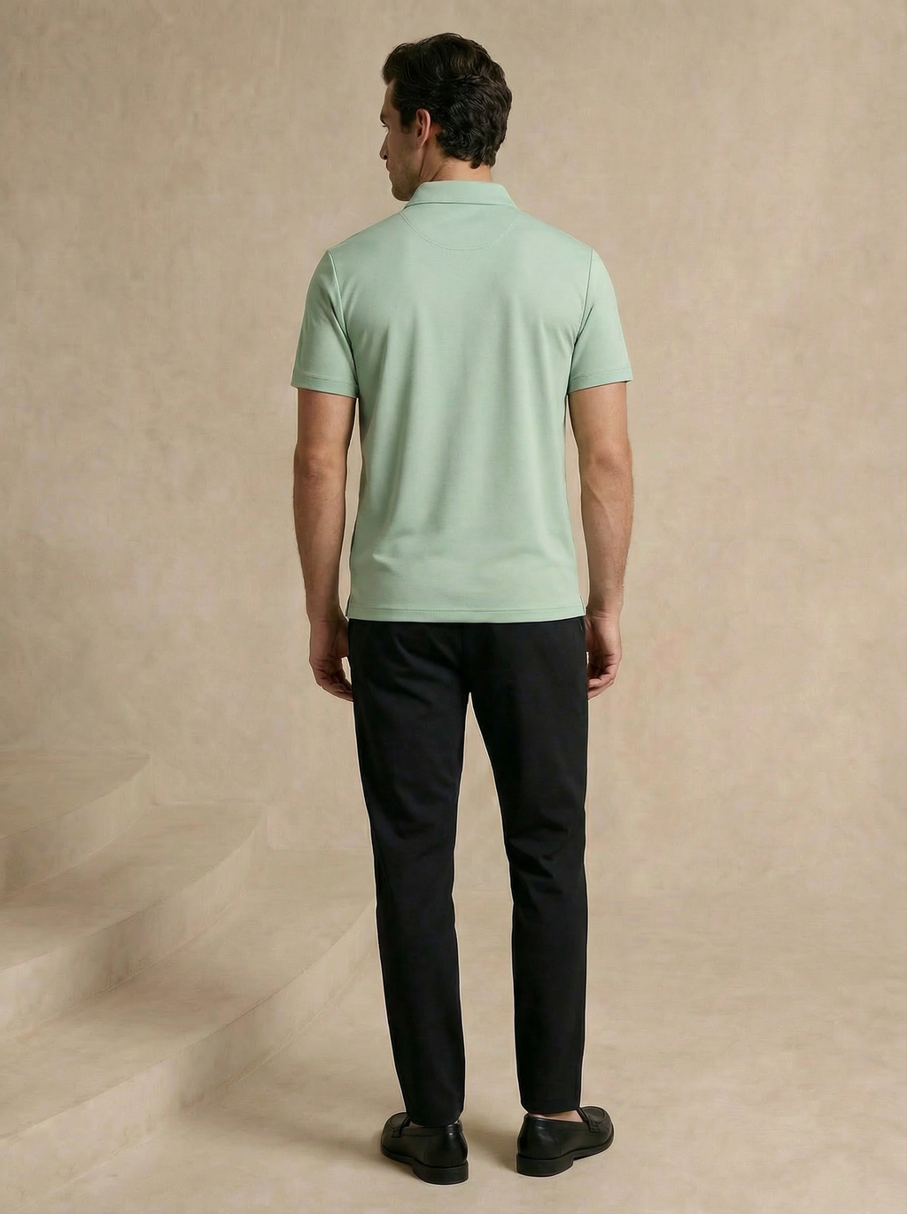 Zipper Glacier Green Polo T-Shirt