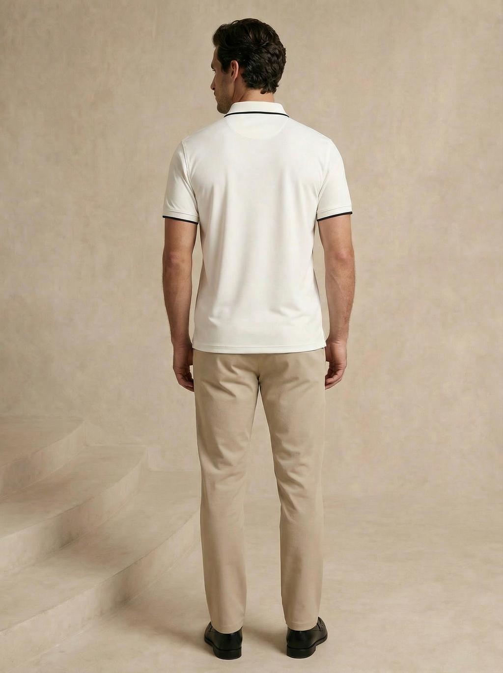 Contoured Snow White Polo T-Shirt