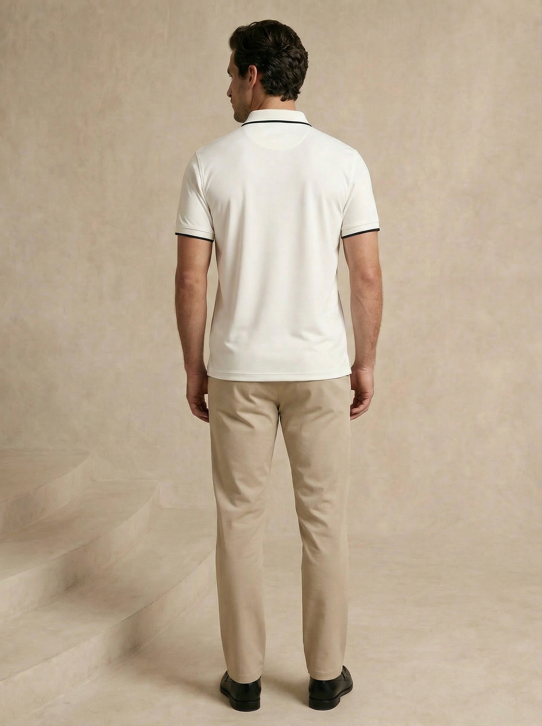 Contoured Snow White Polo T-Shirt