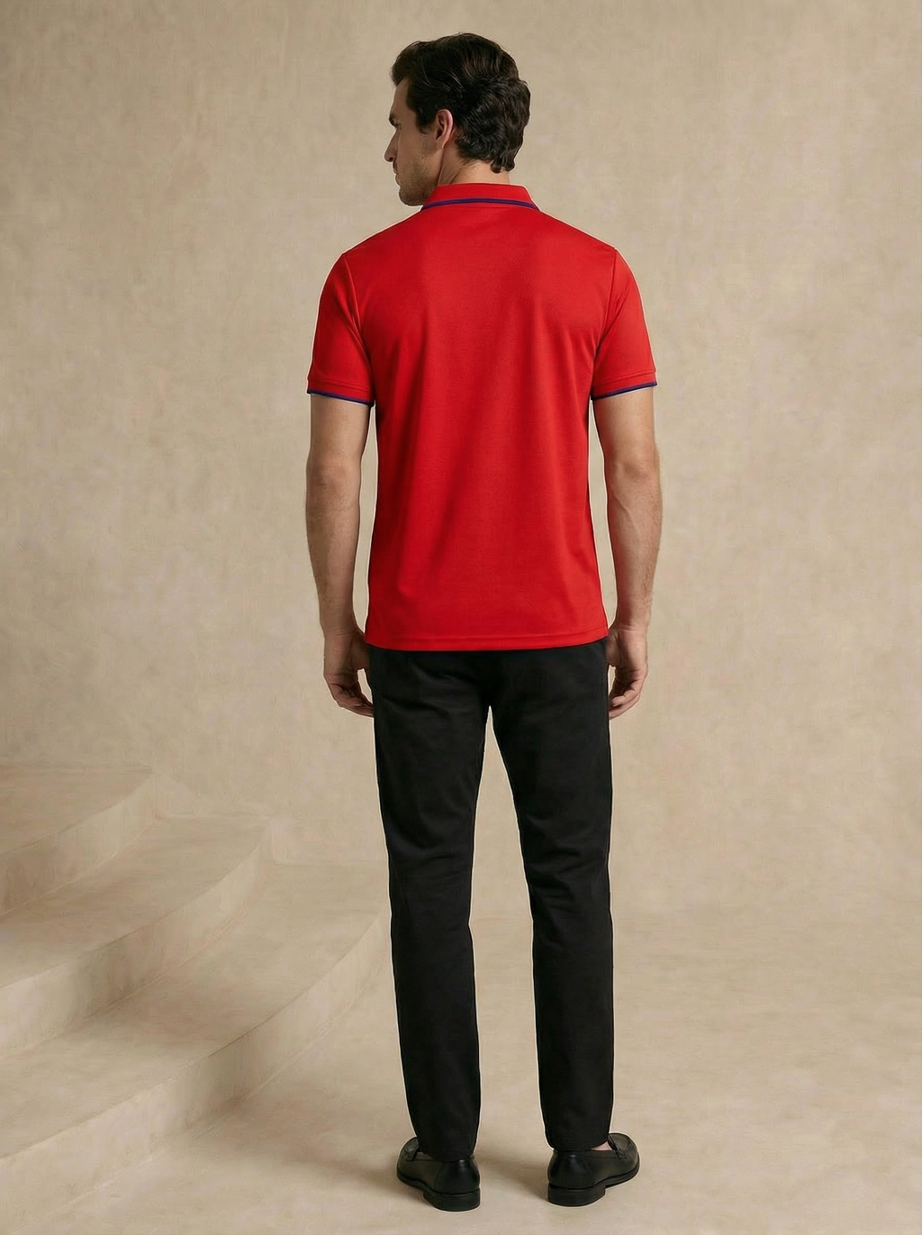 Contoured Estate Red Polo T-Shirt
