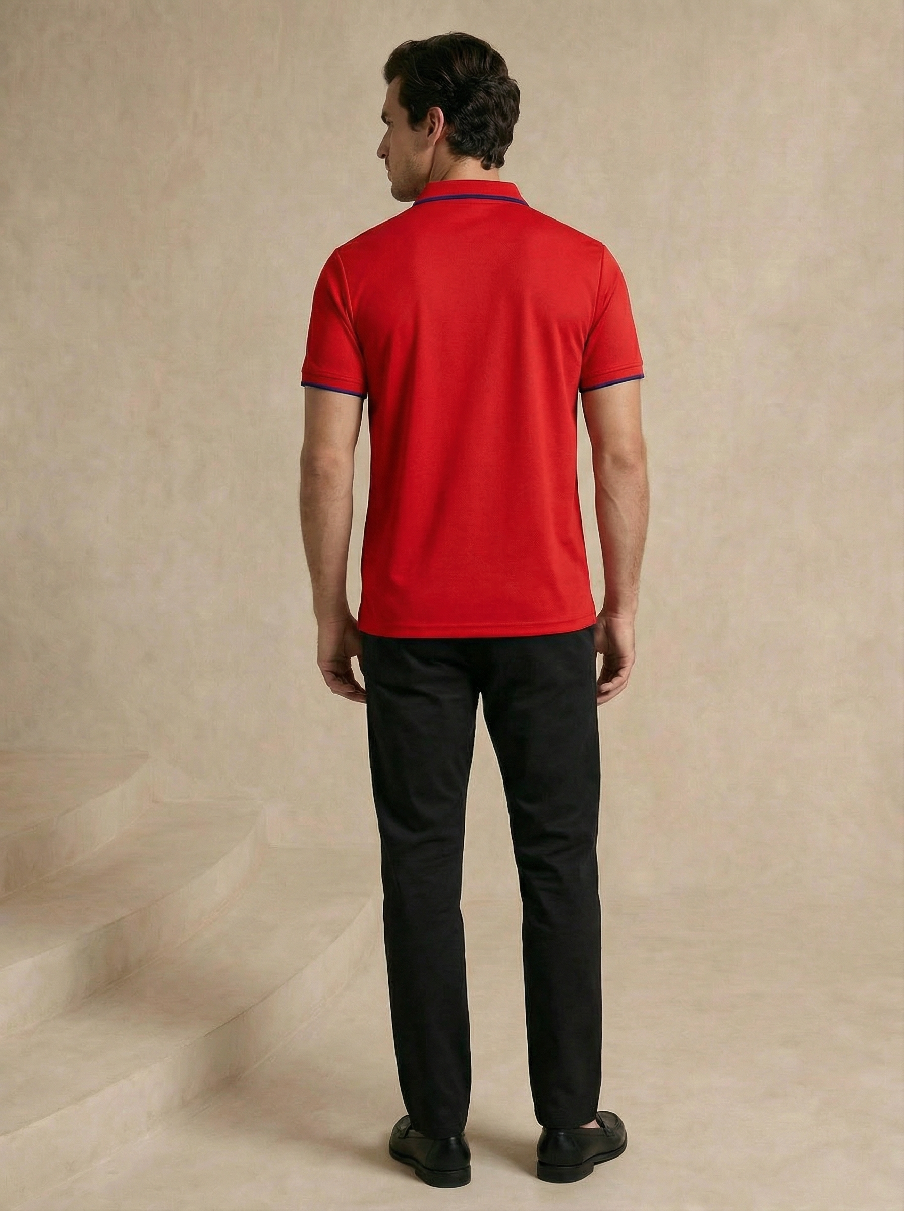 Contoured Estate Red Polo T-Shirt