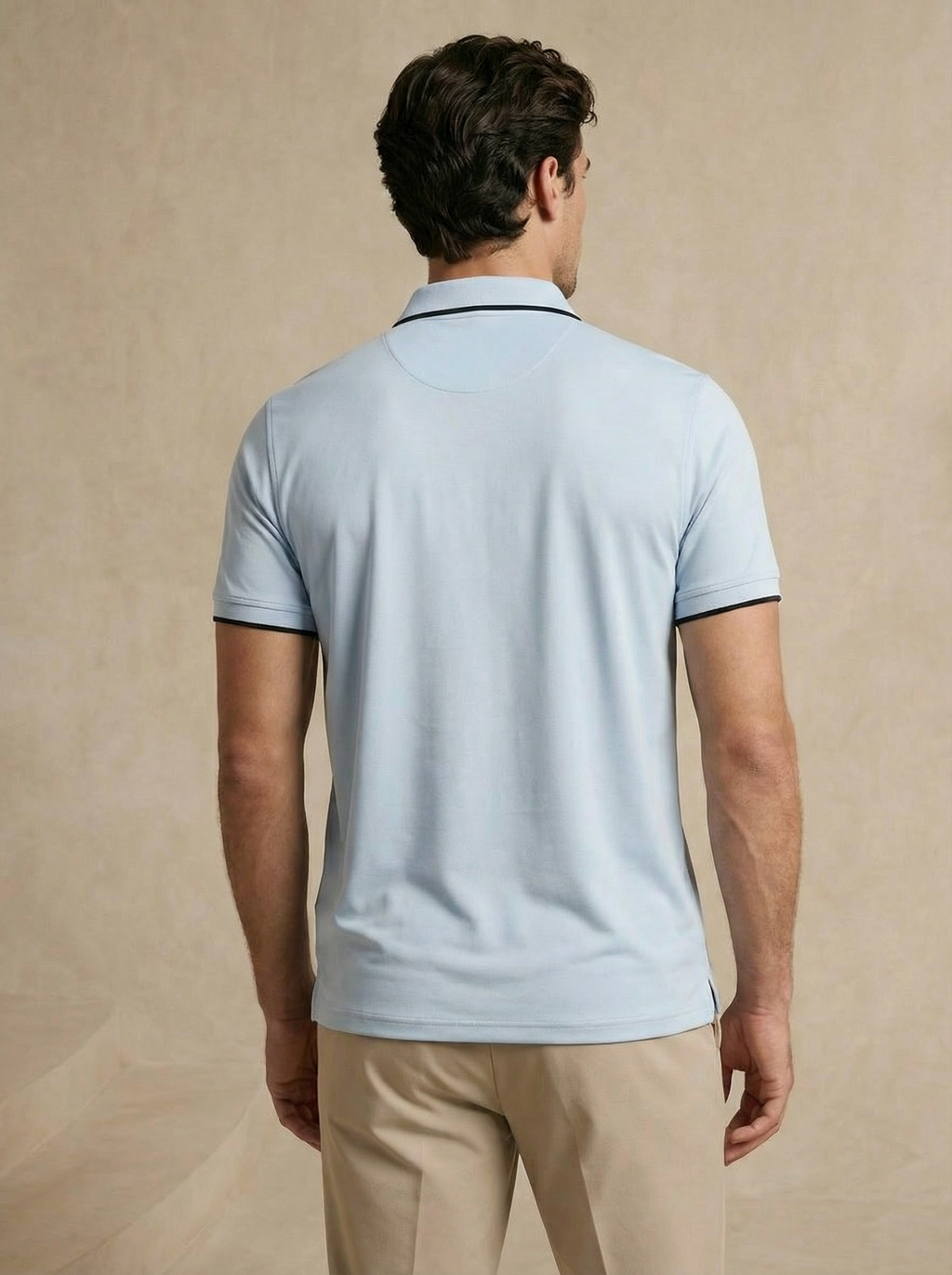Contoured Arctic Blue Polo T-Shirt