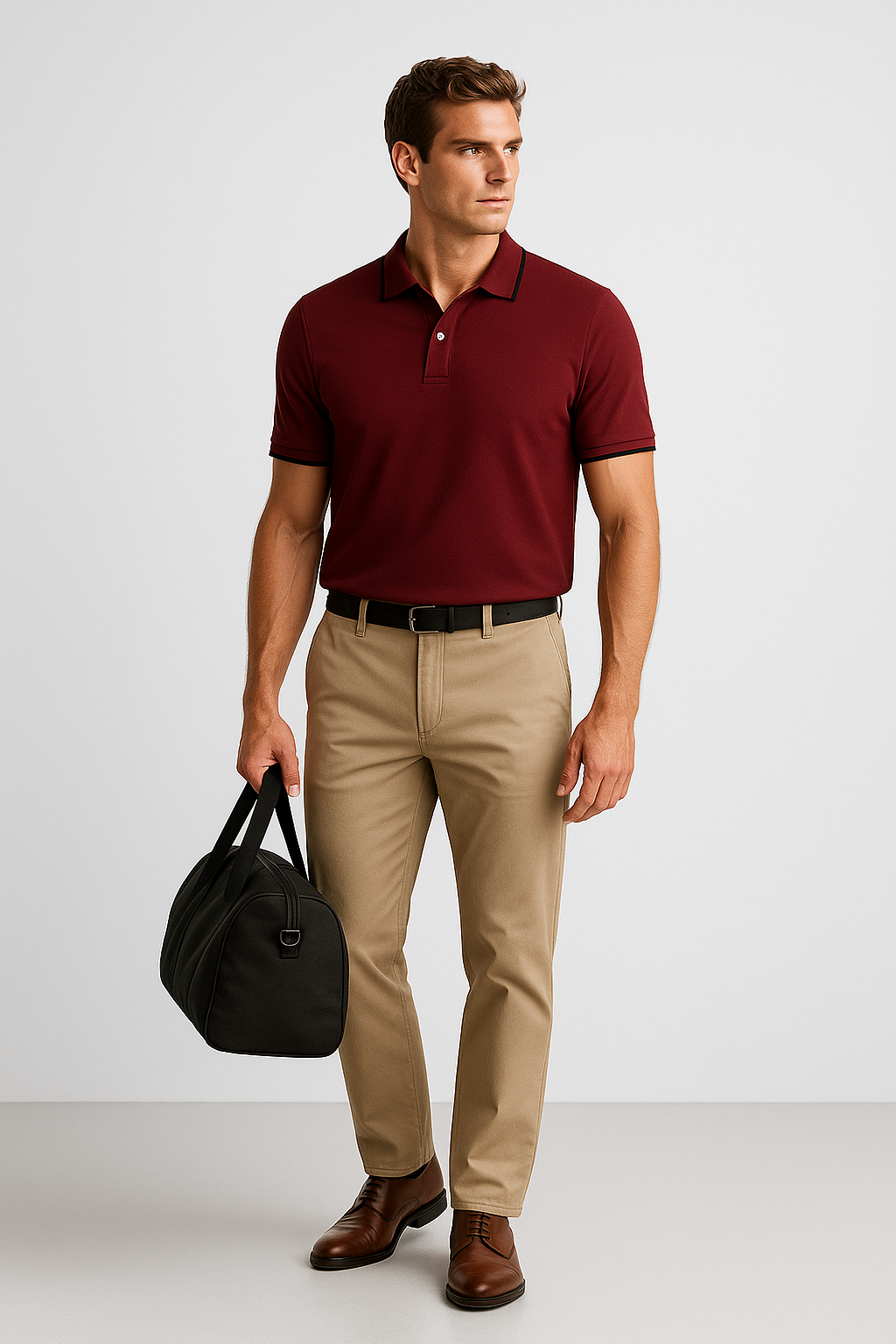 Contoured Regal Red Polo T-Shirt