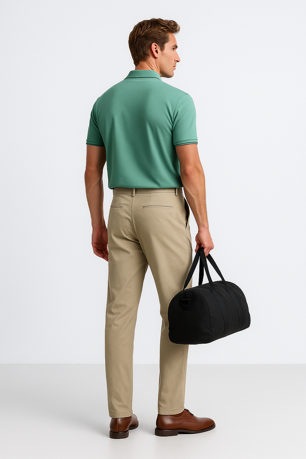 Contoured Glacier Green Polo T-Shirt