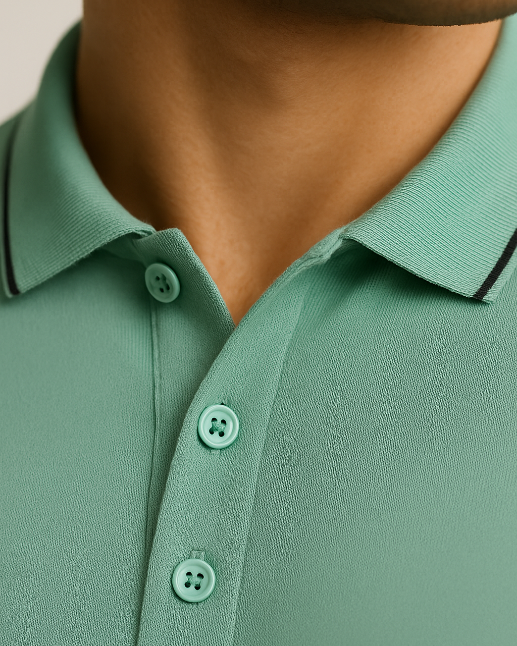 Contoured Glacier Green Polo T-Shirt