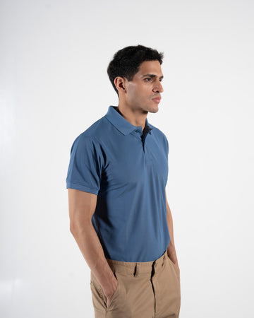 Classic Atlantic Blue Polo T-Shirt