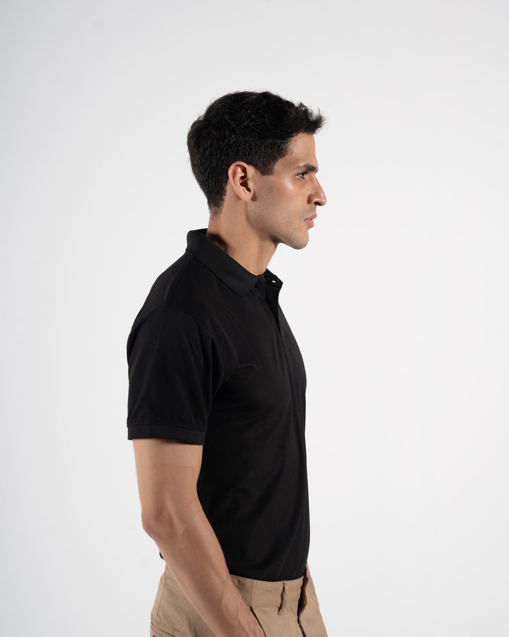 Classic Obsidian Black Polo T-Shirt