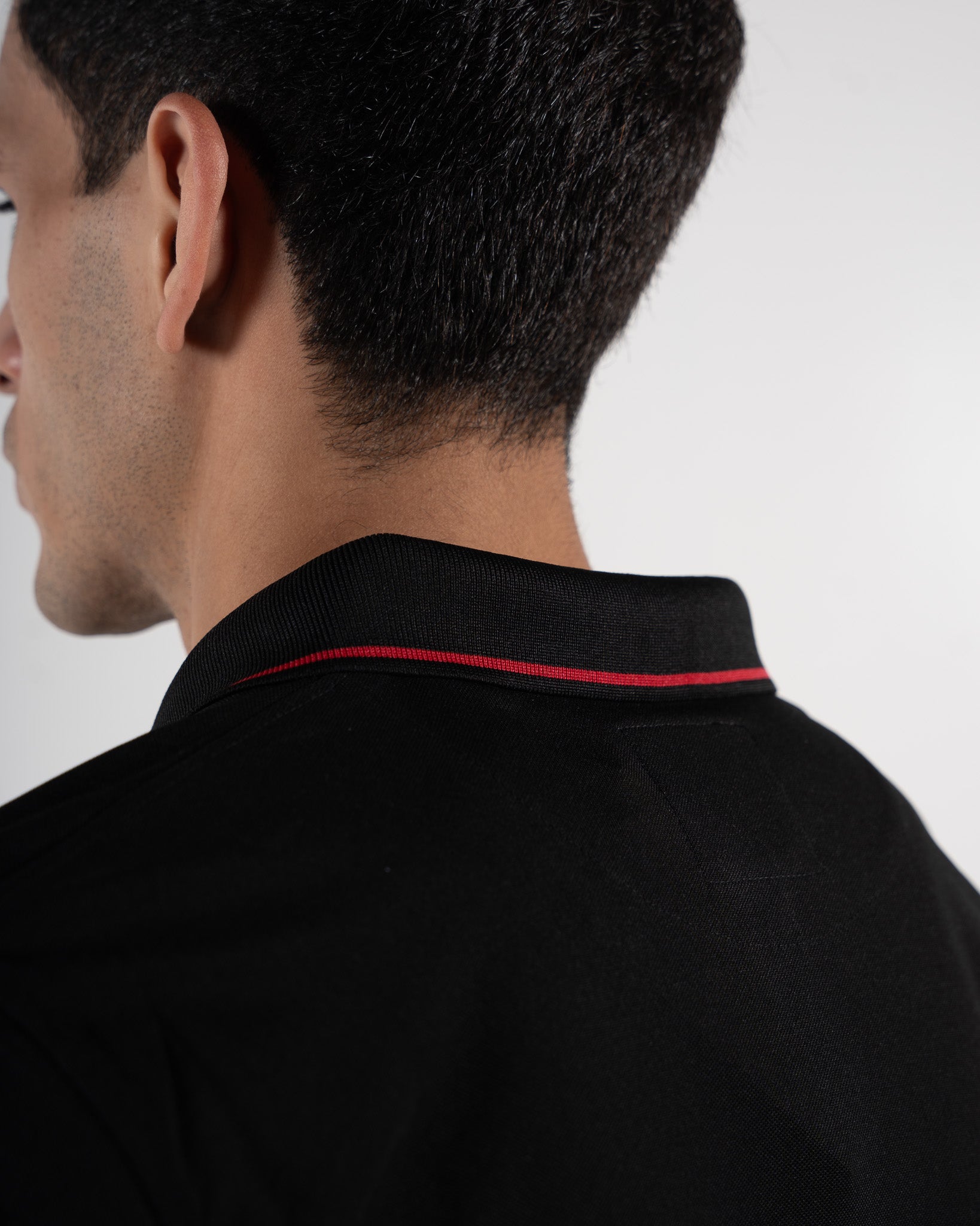 Contoured Obsidian Black Polo T-Shirt