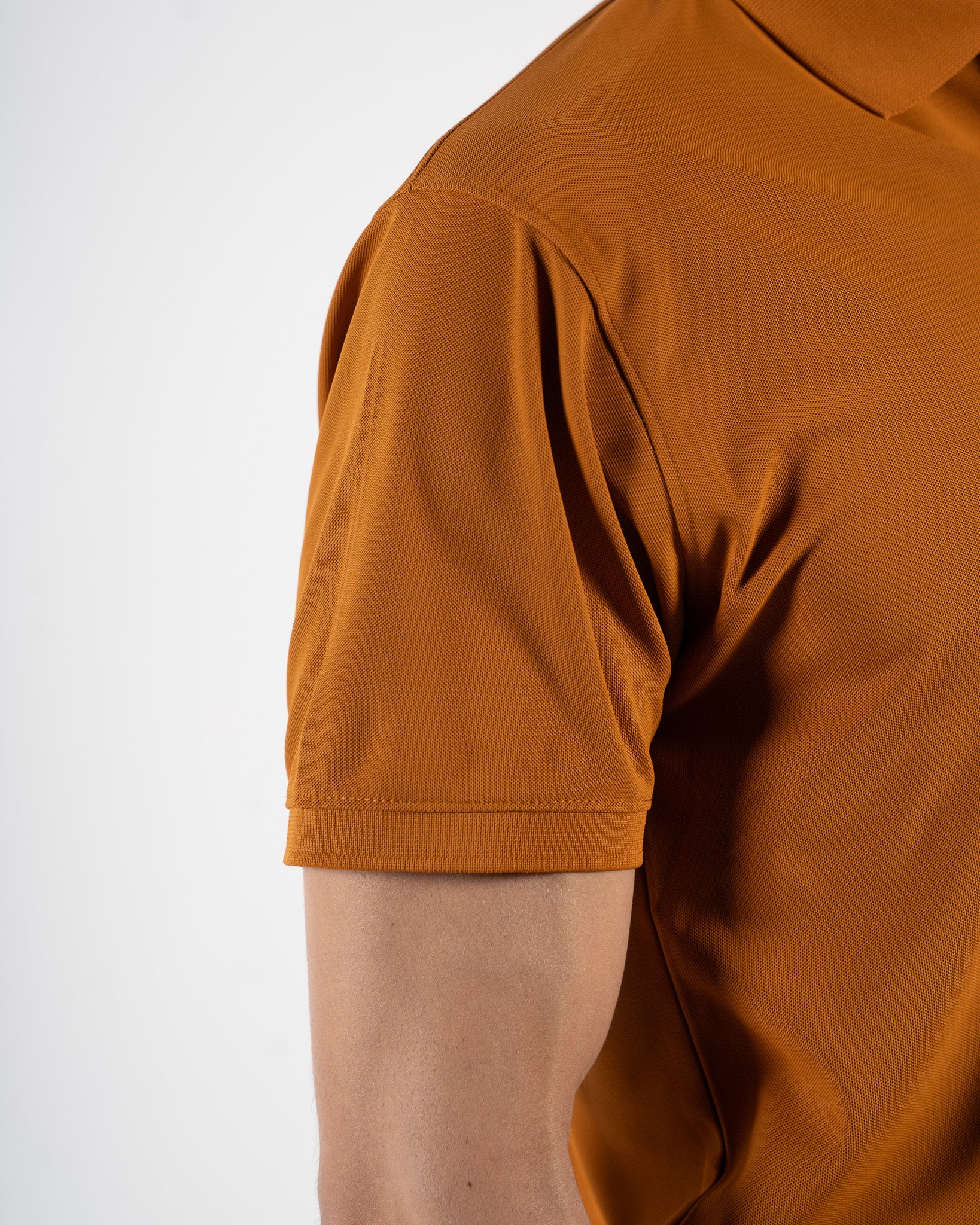 Zipper Dune Yellow Polo T-Shirt