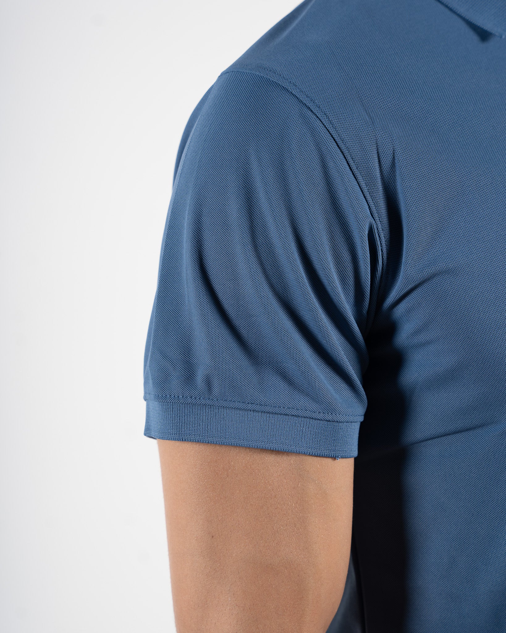 Zipper Atlantic Blue Polo T-Shirt