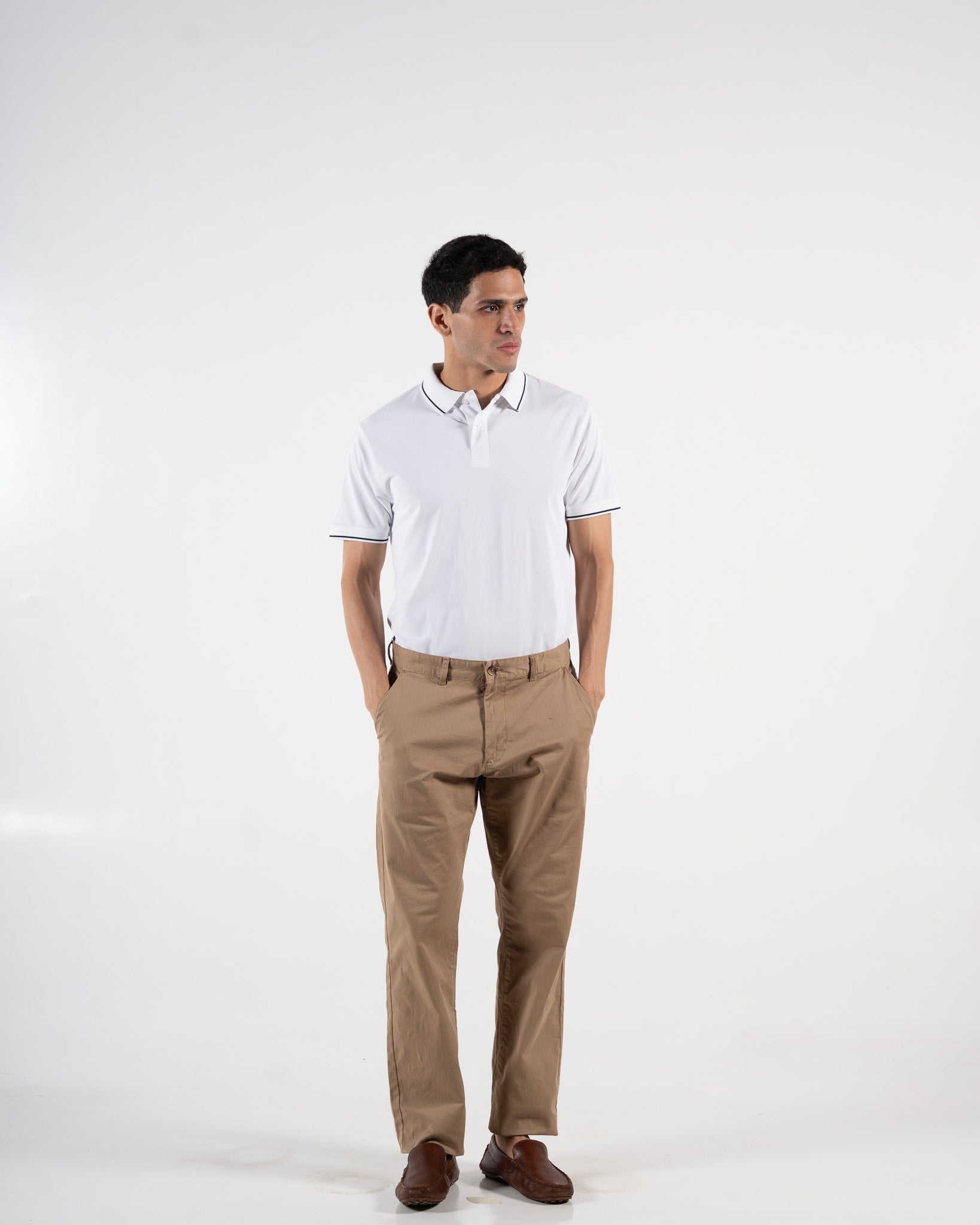 Contoured Snow White Polo T-Shirt