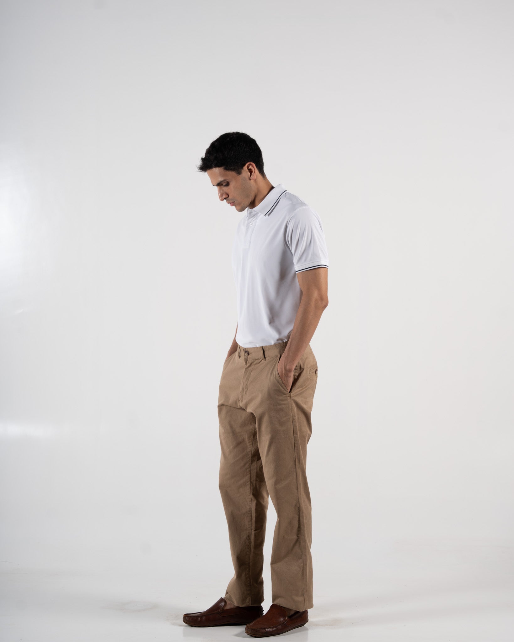 Contoured Snow White Polo T-Shirt