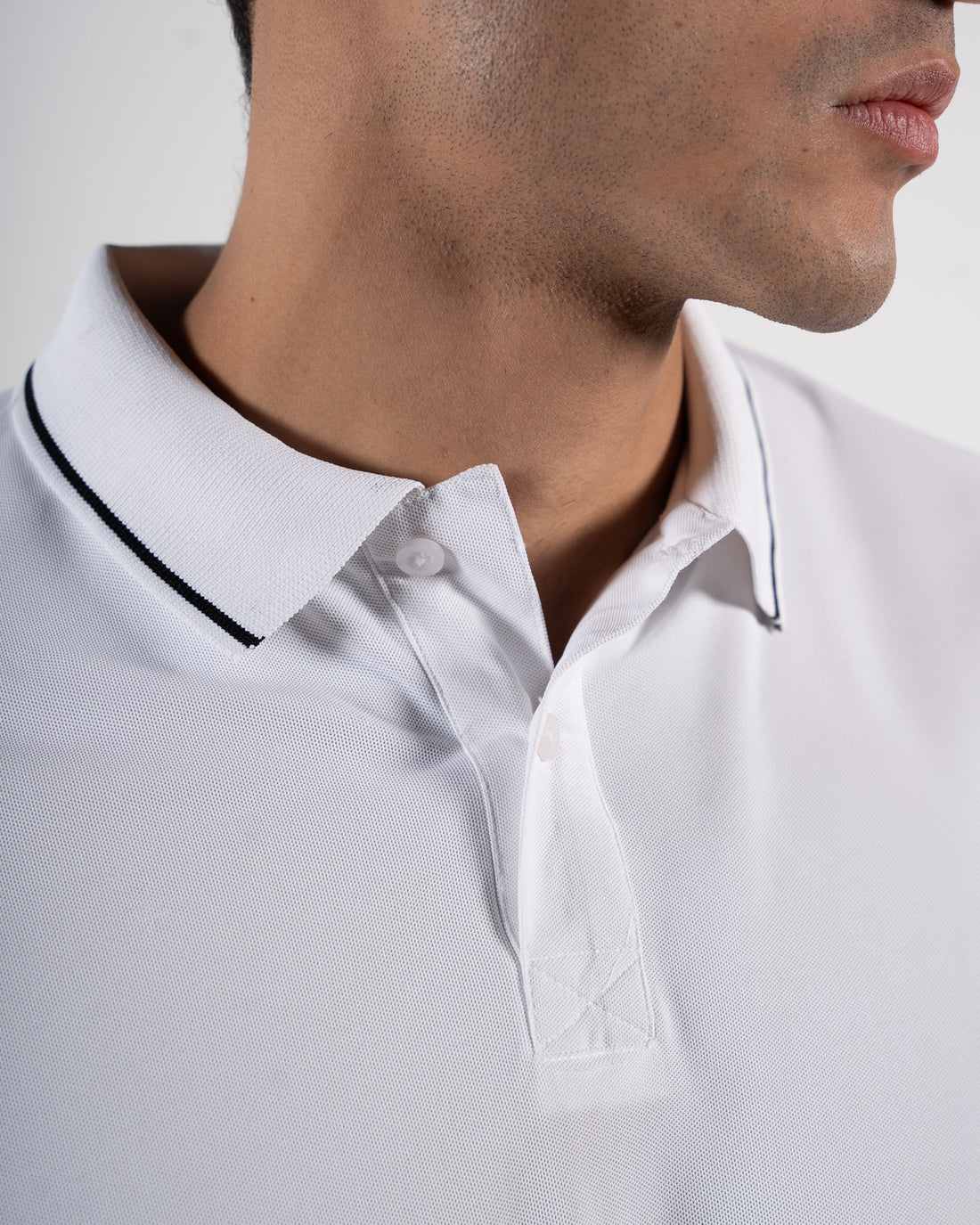 Contoured Snow White Polo T-Shirt
