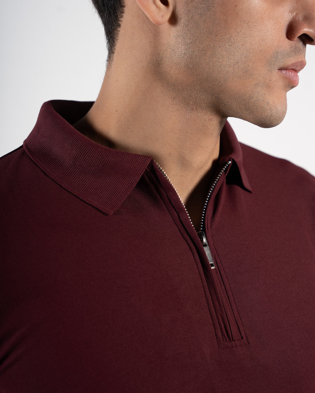 Zipper Regal Red Polo T-Shirt