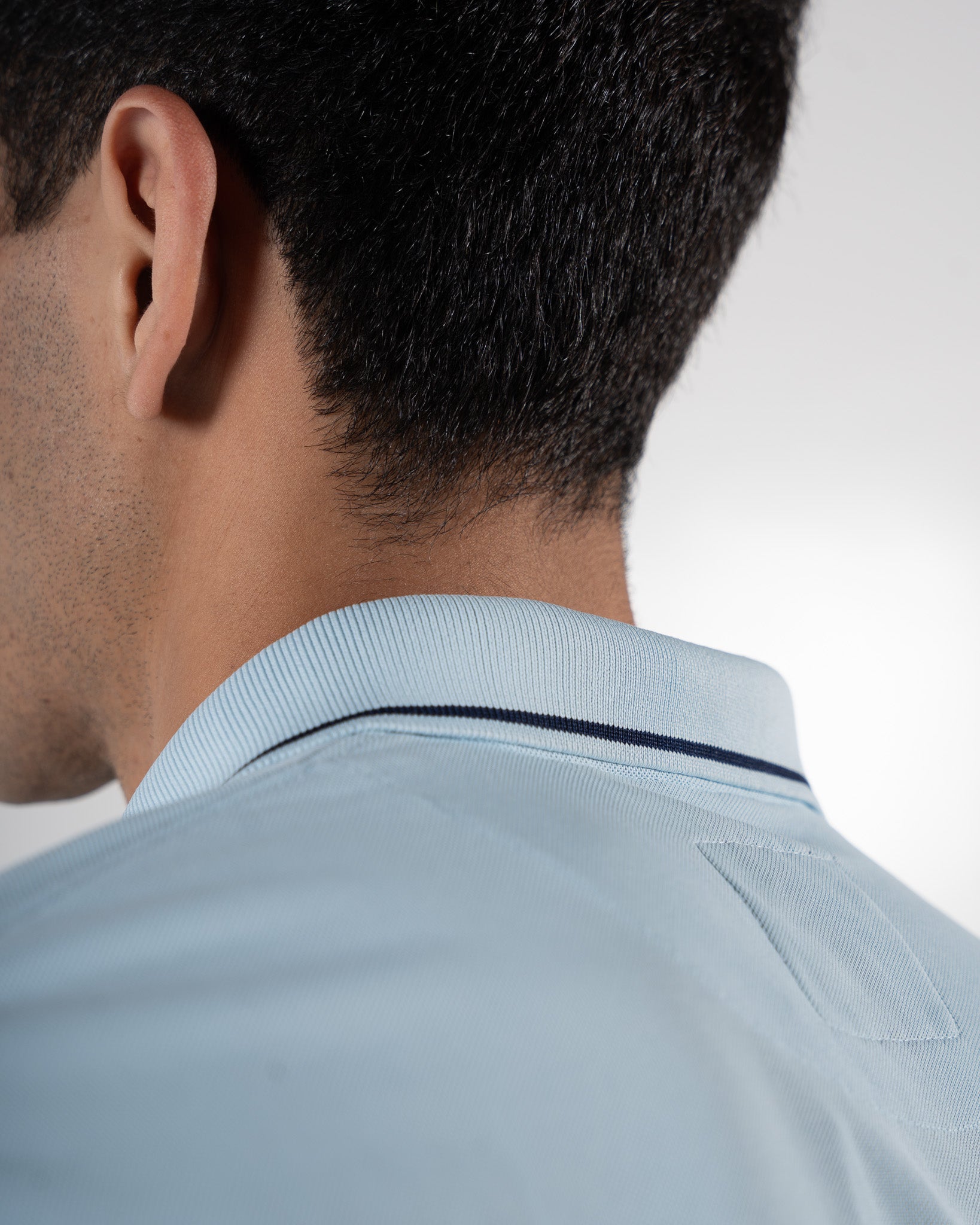 Contoured Arctic Blue Polo T-Shirt