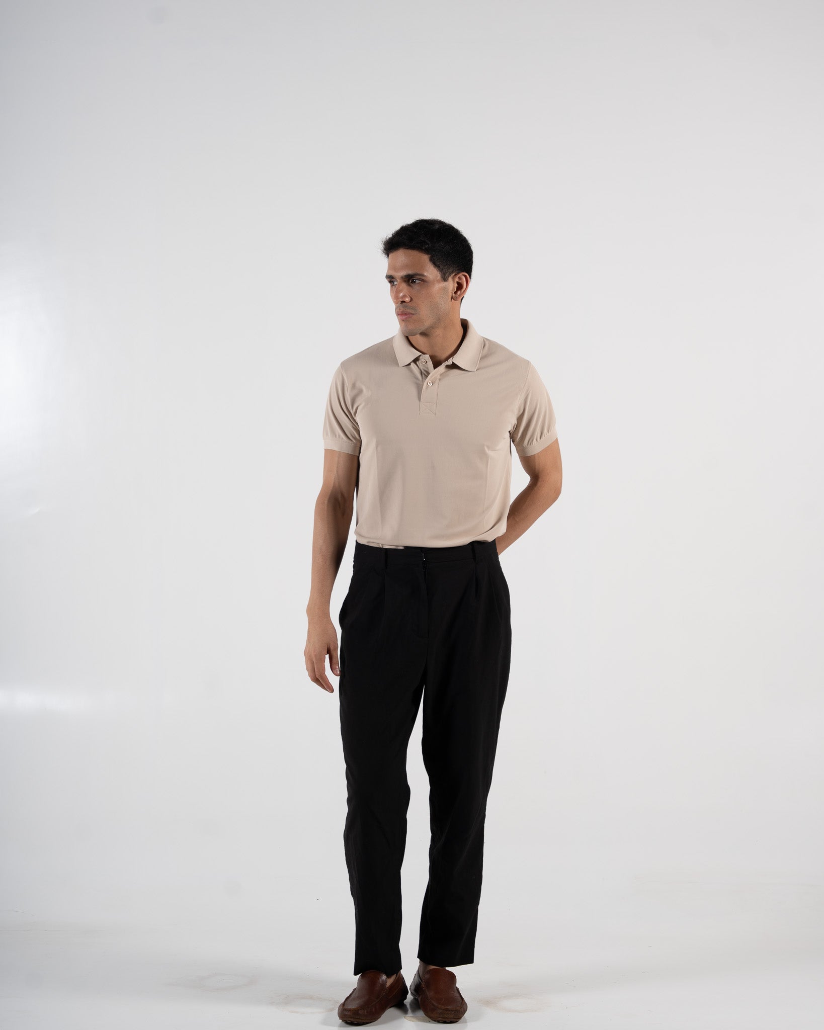 Classic Champagne Beige Polo T-Shirt