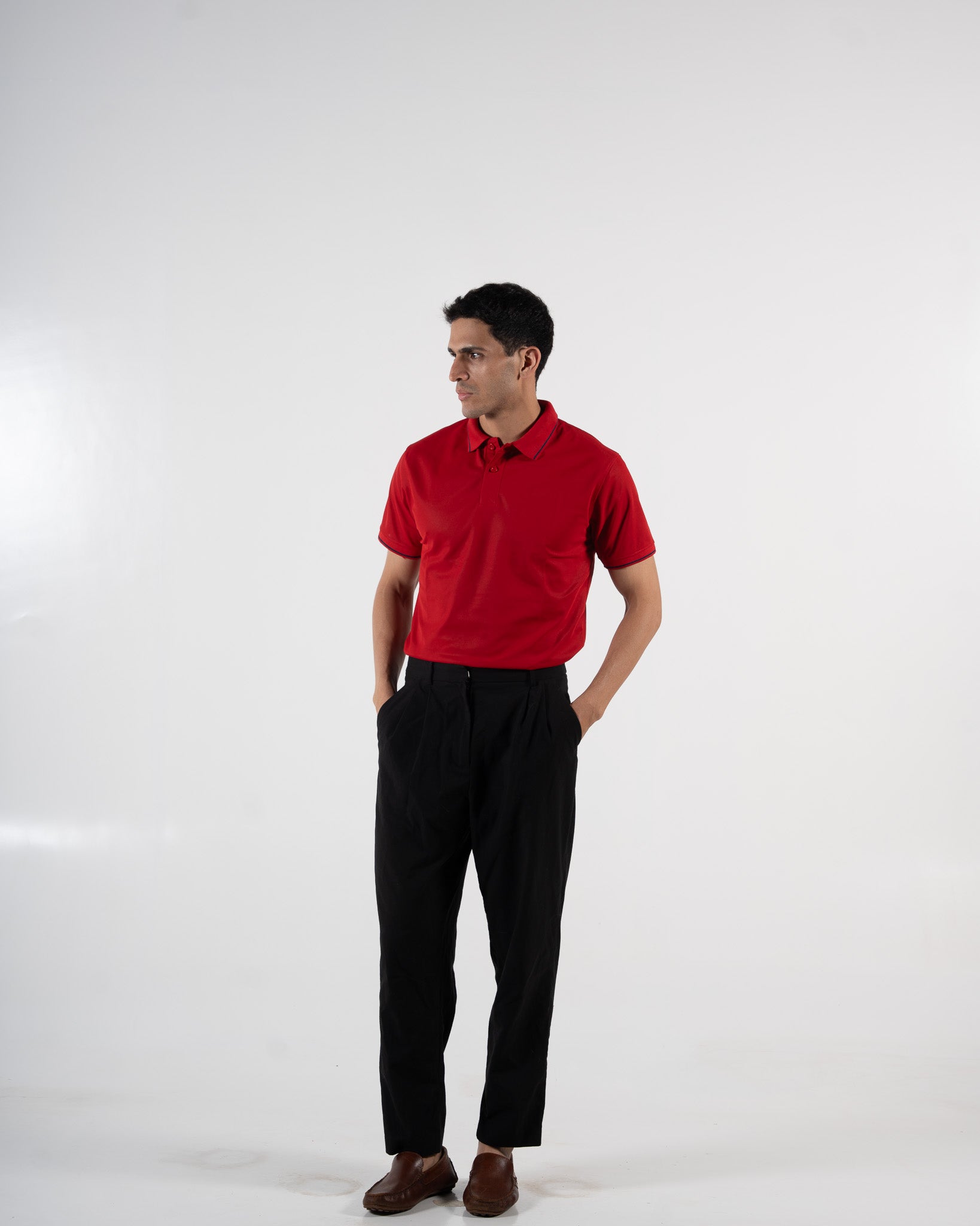 Contoured Estate Red Polo T-Shirt