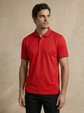 Contoured Estate Red Polo T-Shirt