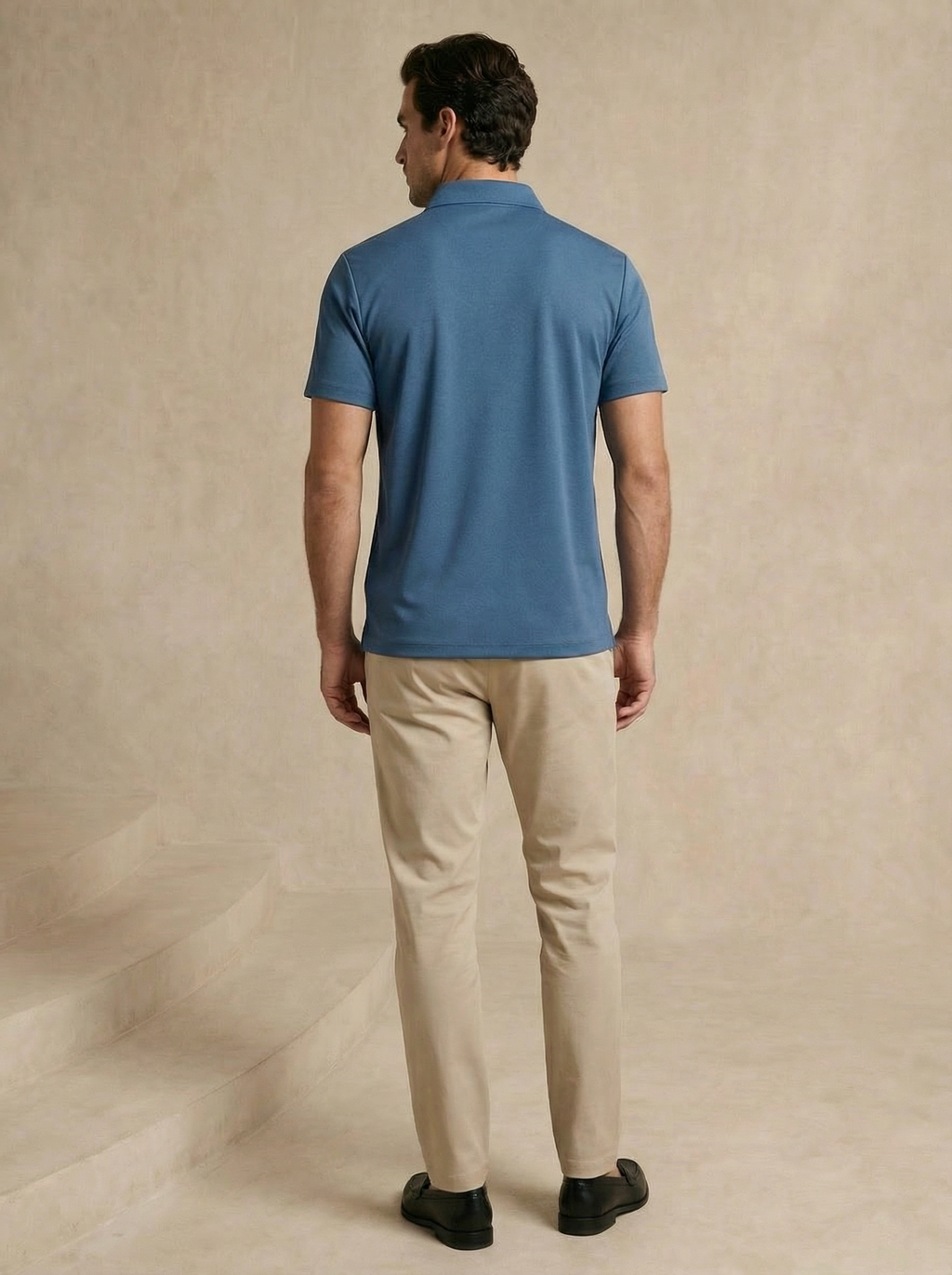 Zipper Atlantic Blue Polo T-Shirt