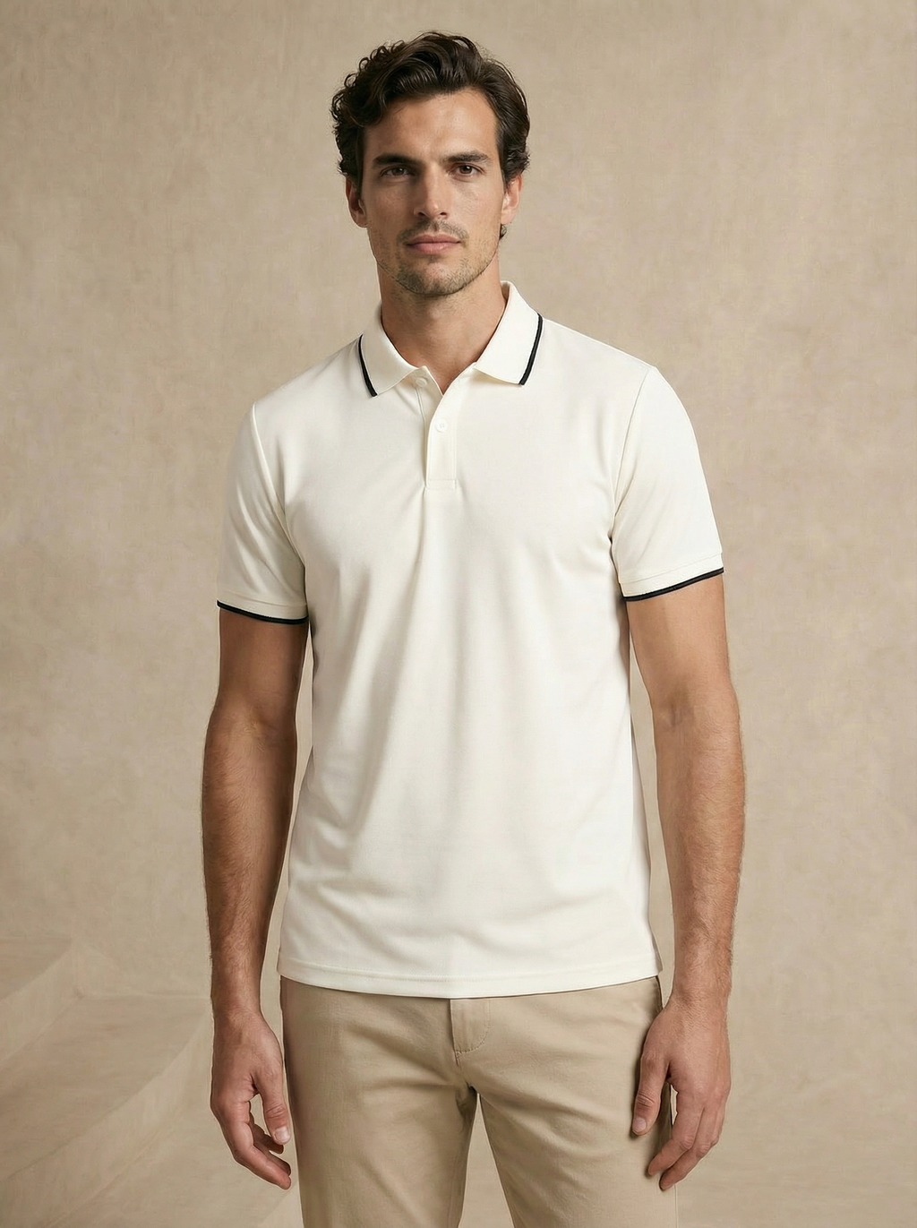 Contoured Snow White Polo T-Shirt