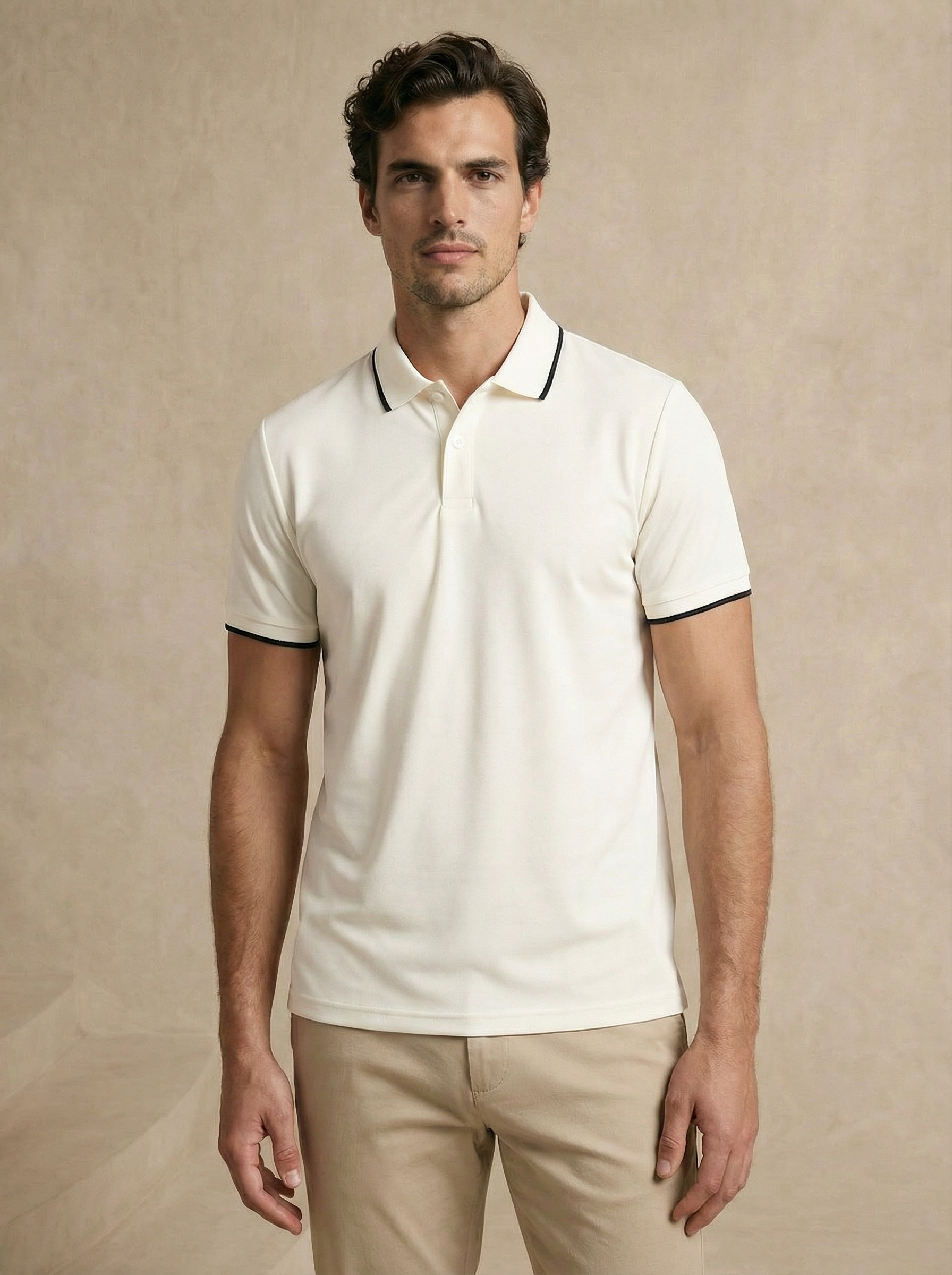 Contoured Snow White Polo T-Shirt