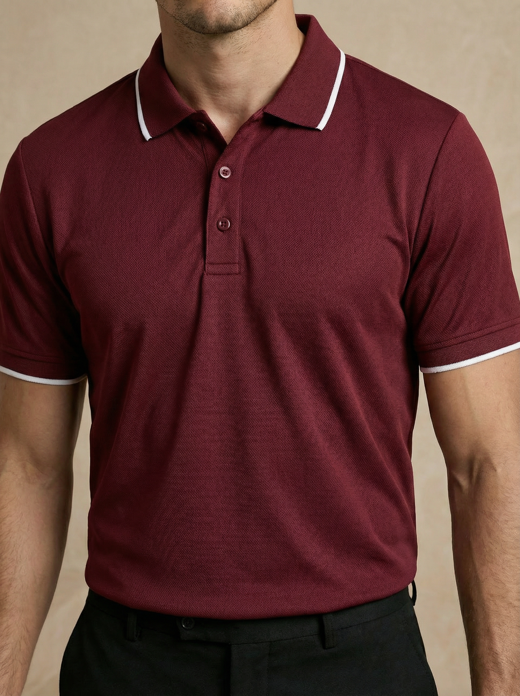 Contoured Regal Red Polo T-Shirt