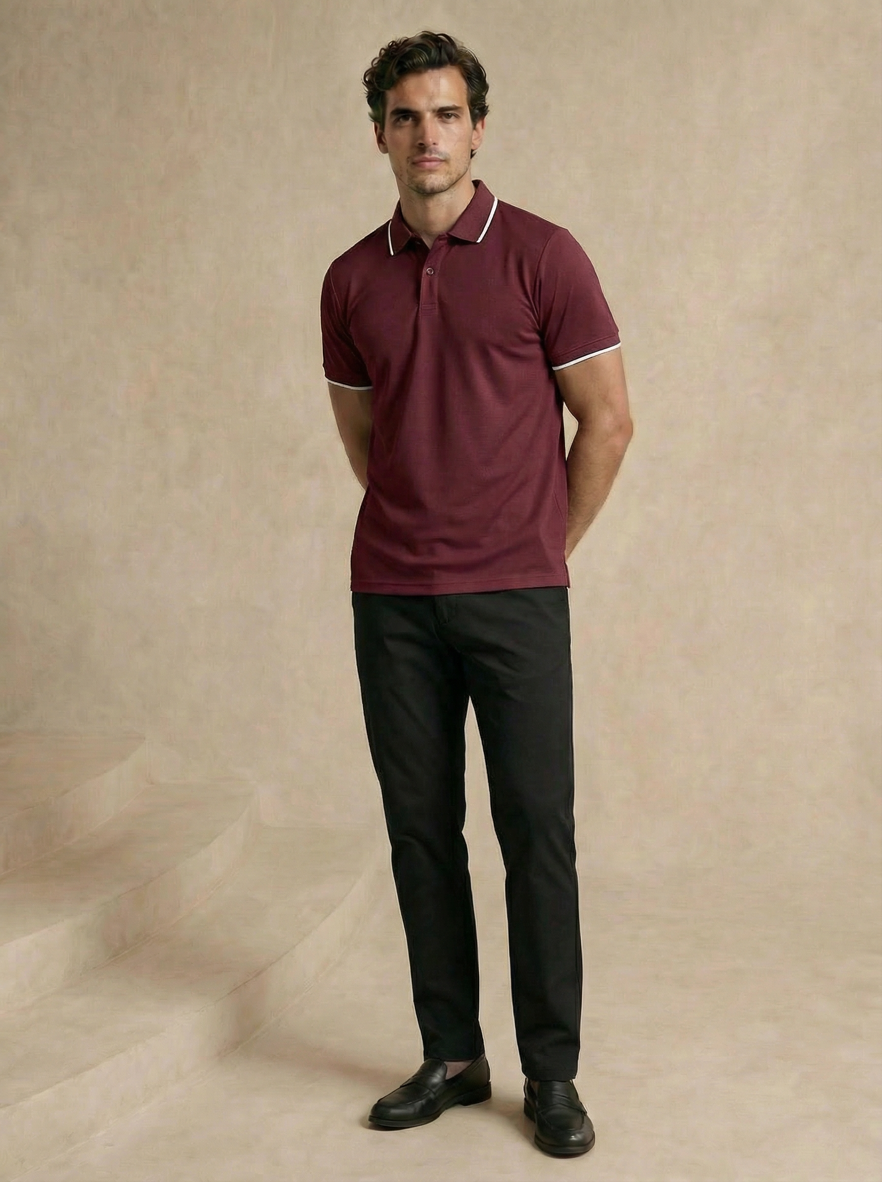 Contoured Regal Red Polo T-Shirt