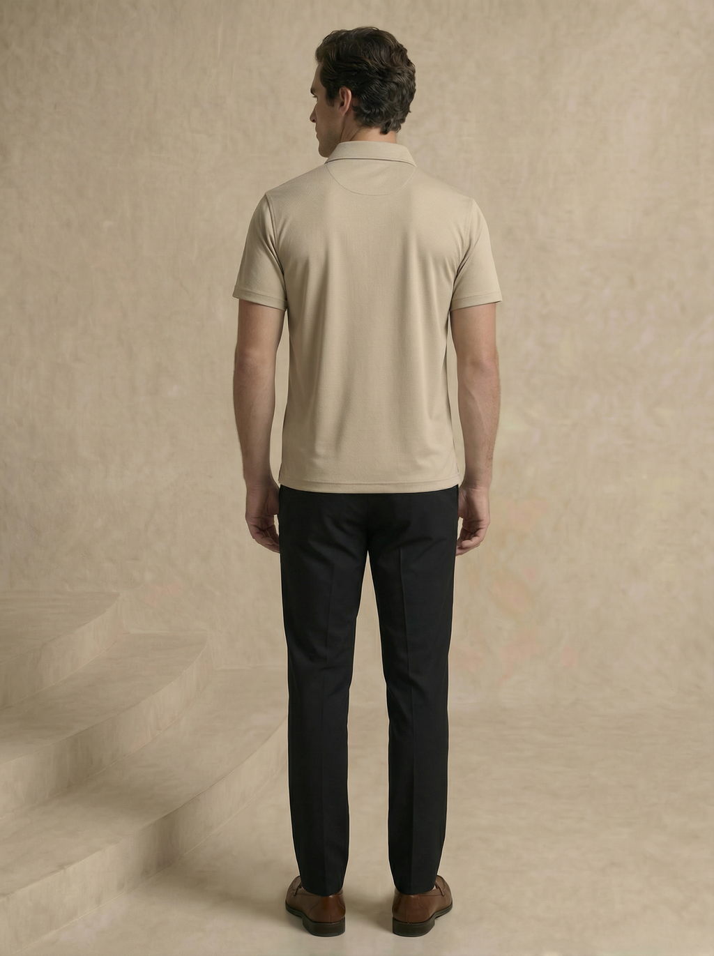 Classic Champagne Beige Polo T-Shirt