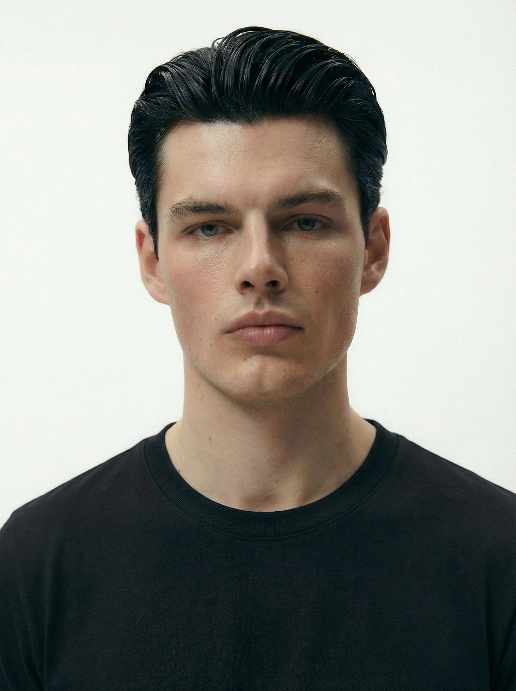 Solid Black Round Neck Tshirt