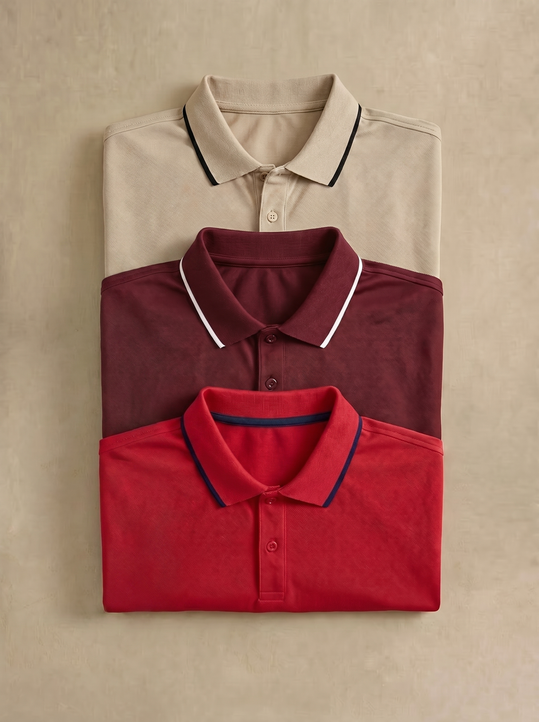 Beige , Maroon , Red