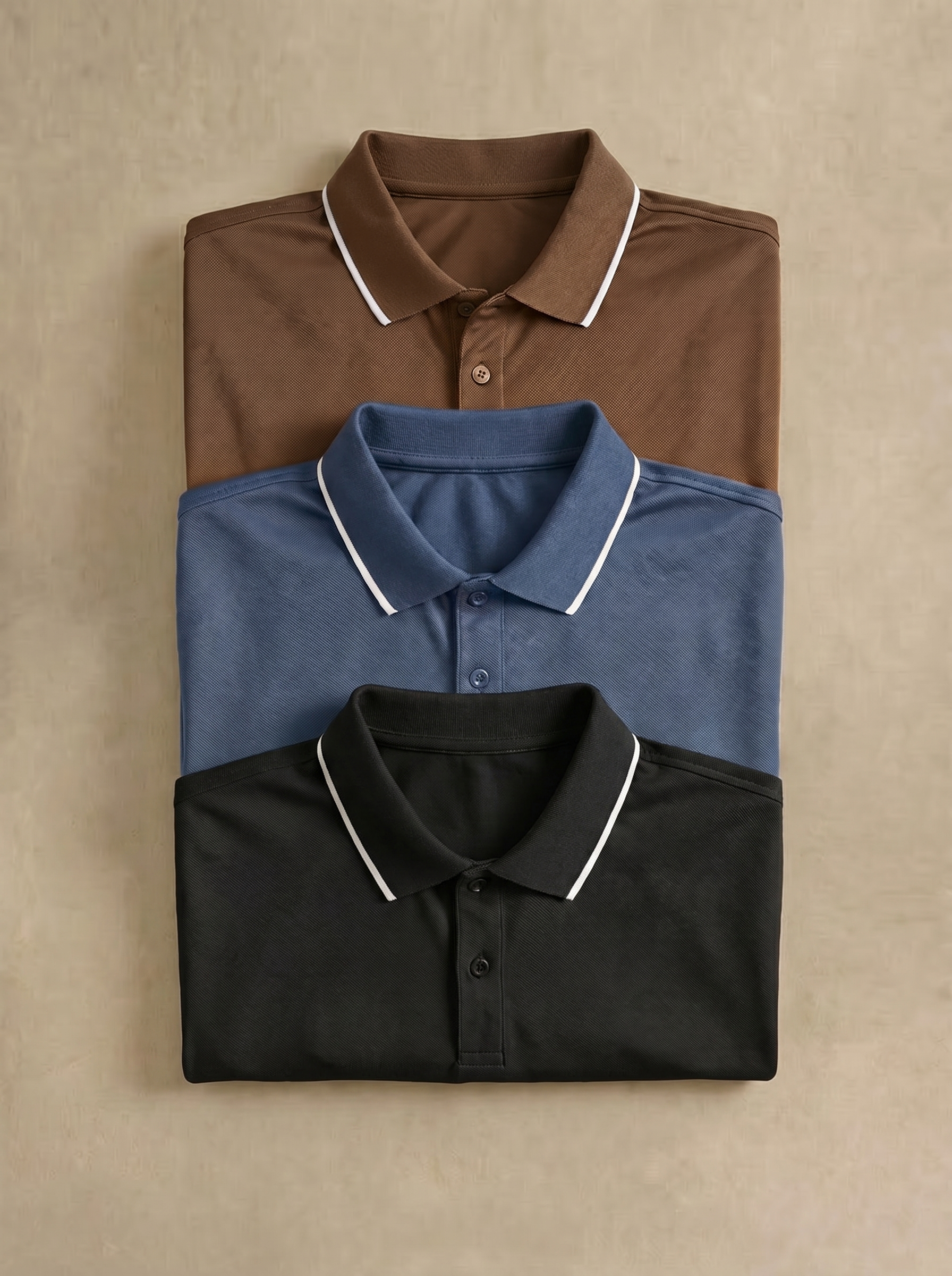 Brown , Denim blue , Black