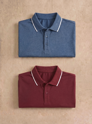 Denim blue , Maroon